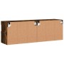 Muebles TV de pared luces LED 2 uds roble ahumado 60x30x40 cm de , Muebles TV - Ref: Foro24-837192, Precio: 88,64 €, Descuent...