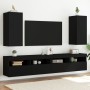 Muebles de TV de pared con luces LED 2 uds negro 30,5x35x70 cm de , Muebles TV - Ref: Foro24-837235, Precio: 99,60 €, Descuen...