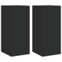 Muebles de TV de pared con luces LED 2 uds negro 30,5x35x70 cm de , Muebles TV - Ref: Foro24-837235, Precio: 99,60 €, Descuen...