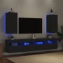 Muebles de TV de pared con luces LED 2 uds negro 30,5x35x70 cm de , Muebles TV - Ref: Foro24-837235, Precio: 99,60 €, Descuen...