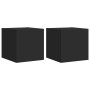 Muebles de TV de pared con luces LED 2 uds negro 30,5x35x30 cm de , Muebles TV - Ref: Foro24-837221, Precio: 56,23 €, Descuen...