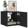 Muebles de TV de pared con luces LED 2 uds negro 30,5x35x30 cm de , Muebles TV - Ref: Foro24-837221, Precio: 56,23 €, Descuen...