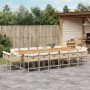 Set comedor de jardín 17 pzas con cojines ratán sintético beige en Conjuntos de jardín | Comprar online en Foru.es