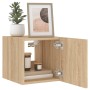 Muebles de TV pared luces LED 2 uds roble Sonoma 30,5x35x30 cm de , Muebles TV - Ref: Foro24-837223, Precio: 54,41 €, Descuen...