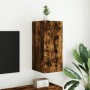 Mueble de TV de pared con luces LED roble ahumado 30,5x35x70 cm de , Muebles TV - Ref: Foro24-837240, Precio: 46,69 €, Descue...