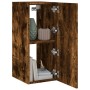 Mueble de TV de pared con luces LED roble ahumado 30,5x35x70 cm de , Muebles TV - Ref: Foro24-837240, Precio: 46,69 €, Descue...