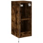 Mueble de TV de pared con luces LED roble ahumado 30,5x35x70 cm de , Muebles TV - Ref: Foro24-837240, Precio: 46,69 €, Descue...