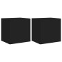 Muebles de TV de pared con luces LED 2 uds negro 40,5x35x40 cm de , Muebles TV - Ref: Foro24-837249, Precio: 70,81 €, Descuen...