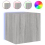 Mueble de TV de pared con luces LED gris Sonoma 40,5x35x40 cm de , Muebles TV - Ref: Foro24-837256, Precio: 42,98 €, Descuent...