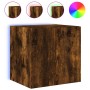 Mueble de TV de pared con luces LED roble ahumado 40,5x35x40 cm de , Muebles TV - Ref: Foro24-837254, Precio: 41,76 €, Descue...