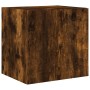 Mueble de TV de pared con luces LED roble ahumado 40,5x35x40 cm de , Muebles TV - Ref: Foro24-837254, Precio: 41,76 €, Descue...