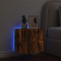 Mueble de TV de pared con luces LED roble ahumado 40,5x35x40 cm de , Muebles TV - Ref: Foro24-837254, Precio: 41,76 €, Descue...