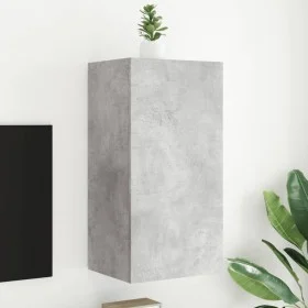 Mueble de TV de pared con luces LED gris hormigón 40,5x35x80 cm de , Muebles TV - Ref: Foro24-837263, Precio: 60,62 €, Descue...