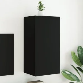 Mueble de TV de pared con luces LED negro 40,5x35x80 cm de , Muebles TV - Ref: Foro24-837261, Precio: 59,56 €, Descuento: %