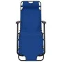 Tumbonas plegables con reposapiés 2 unidades acero azul de vidaXL, Tumbonas - Ref: Foro24-44342, Precio: 118,46 €, Descuento: %