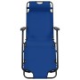 Tumbonas plegables con reposapiés 2 unidades acero azul de vidaXL, Tumbonas - Ref: Foro24-44342, Precio: 137,23 €, Descuento: %