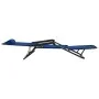 Tumbonas plegables con reposapiés 2 unidades acero azul de vidaXL, Tumbonas - Ref: Foro24-44342, Precio: 118,46 €, Descuento: %