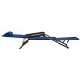 Tumbonas plegables con reposapiés 2 unidades acero azul de vidaXL, Tumbonas - Ref: Foro24-44342, Precio: 137,23 €, Descuento: %