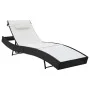 Tumbonas con mesita 2 unidades ratán sintético textilene negro de vidaXL, Tumbonas - Ref: Foro24-44894, Precio: 315,19 €, Des...