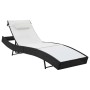Tumbonas con mesita 2 unidades ratán sintético textilene negro de vidaXL, Tumbonas - Ref: Foro24-44894, Precio: 322,54 €, Des...