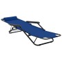 Tumbonas plegables con reposapiés 2 unidades acero azul de vidaXL, Tumbonas - Ref: Foro24-44342, Precio: 137,23 €, Descuento: %