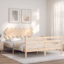 Estructura de cama con cabecero madera maciza 140x190 cm de , Camas y somieres - Ref: Foro24-3195266, Precio: 122,91 €, Descu...
