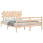 Estructura de cama con cabecero madera maciza 140x190 cm de , Camas y somieres - Ref: Foro24-3195266, Precio: 122,91 €, Descu...
