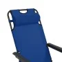 Tumbonas plegables con reposapiés 2 unidades acero azul de vidaXL, Tumbonas - Ref: Foro24-44342, Precio: 118,46 €, Descuento: %
