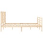 Estructura de cama con cabecero madera maciza 140x190 cm de , Camas y somieres - Ref: Foro24-3193901, Precio: 122,61 €, Descu...
