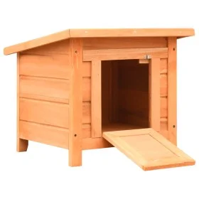 Caseta para gatos madera maciza de pino y abeto 50x46x43,5 cm de vidaXL, Mobiliario para gatos - Ref: Foro24-170640, Precio: ...