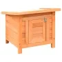 Caseta para gatos madera maciza de pino y abeto 50x46x43,5 cm de vidaXL, Mobiliario para gatos - Ref: Foro24-170640, Precio: ...