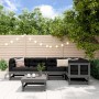 Mesa y taburetes altos jardín 6 pzas madera maciza de pino gris de , Conjuntos de jardín - Ref: Foro24-3186447, Precio: 359,2...