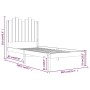 Estructura de cama madera maciza de pino 75x190 cm de , Camas y somieres - Ref: Foro24-3103738, Precio: 95,46 €, Descuento: %
