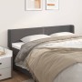 Cabecero de cuero sintético gris 203x16x78/88 cm de , Cabeceros y pies de cama - Ref: Foro24-3118740, Precio: 60,20 €, Descue...