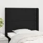 Cabecero con orejas de tela negro 83x16x118/128 cm de , Cabeceros y pies de cama - Ref: Foro24-3119416, Precio: 61,82 €, Desc...