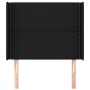 Cabecero con orejas de tela negro 83x16x118/128 cm de , Cabeceros y pies de cama - Ref: Foro24-3119416, Precio: 62,44 €, Desc...