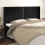 Cabecero con orejas de terciopelo negro 163x16x118/128 cm de , Cabeceros y pies de cama - Ref: Foro24-3119496, Precio: 109,72...