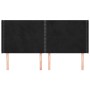 Cabecero con orejas de terciopelo negro 163x16x118/128 cm de , Cabeceros y pies de cama - Ref: Foro24-3119496, Precio: 109,72...