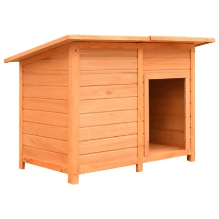 Caseta para perros madera maciza pino y abeto 120x77x86 cm de vidaXL, Casetas para perros - Ref: Foro24-170641, Precio: 177,6...