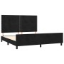 Estructura de cama con cabecero de terciopelo negro 160x200 cm de , Camas y somieres - Ref: Foro24-3125704, Precio: 212,74 €,...