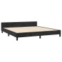 Estructura de cama con cabecero de terciopelo negro 160x200 cm de , Camas y somieres - Ref: Foro24-3125704, Precio: 212,74 €,...