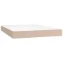 Box spring bed with cappuccino synthetic leather mattress 140x190cm by , Beds and slatted bases - Ref: Foro24-3132380, Price:...