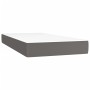 Cama box spring con colchón cuero sintético gris 100x200 cm de , Camas y somieres - Ref: Foro24-3132427, Precio: 369,23 €, De...