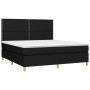 Cama box spring colchón y luces LED tela negro 160x200 cm de , Camas y somieres - Ref: Foro24-3135367, Precio: 565,54 €, Desc...