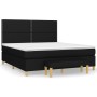 Cama box spring con colchón tela negro 160x200 cm de , Camas y somieres - Ref: Foro24-3137087, Precio: 599,69 €, Descuento: %