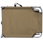 Tumbona plegable con toldo de acero taupé de vidaXL, Tumbonas - Ref: Foro24-44292, Precio: 64,55 €, Descuento: %