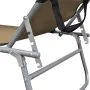 Tumbona plegable con toldo de acero taupé de vidaXL, Tumbonas - Ref: Foro24-44292, Precio: 60,69 €, Descuento: %