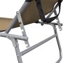 Tumbona plegable con toldo de acero taupé de vidaXL, Tumbonas - Ref: Foro24-44292, Precio: 64,55 €, Descuento: %