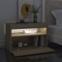 Mesitas de noche con LED 2 uds contrachapada Sonoma 60x35x40 cm de vidaXL, Mesitas de noche - Ref: Foro24-3082781, Precio: 85...