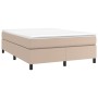 Cama box spring con colchón cuero sintético capuchino 140x190cm de , Camas y somieres - Ref: Foro24-3144607, Precio: 405,20 €...
